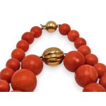 Two coral necklaces -