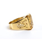 Gold parure with stones -