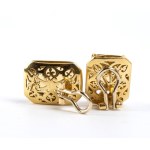Gold parure with stones -