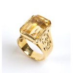 Gold parure with stones -