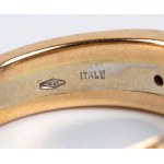 Bague solitaire en or avec diamants -