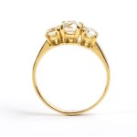 Trilogy diamond gold ring -