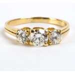 Trilogy diamond gold ring -