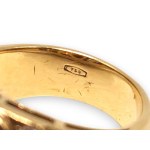 Ruby diamond band gold ring -