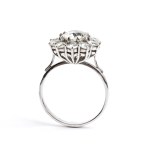 Diamond gold flower ring -