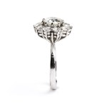 Diamond gold flower ring -