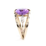 Amethyst diamond god ring -