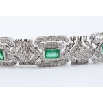 Smaragd-Diamant-Goldarmband -