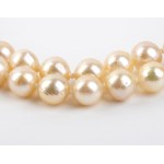 Perlen-Diamant-Gold-Halskette -