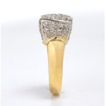 Glass paste gold ring -