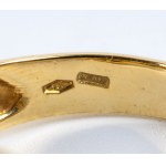 Glass paste gold ring -