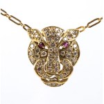 Yellow gold necklace with diamond -