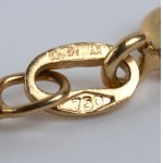 Yellow gold necklace with diamond -