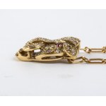 Yellow gold necklace with diamond -