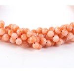 Coral necklace with gold -