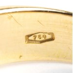 Bague en or avec rubis et diamant -