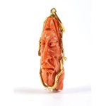 Cerasuolo coral gold pendant -