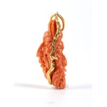 Cerasuolo coral gold pendant -