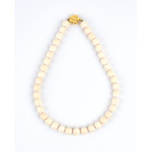 Gold, silver diamaonds pearl necklace -