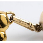 Gold, silver diamaonds pearl necklace -