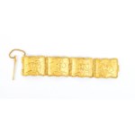 Archaeological-style high purity gold bracelet -