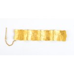 Archaeological-style high purity gold bracelet -