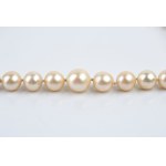 Gold, silver diamonds pearl necklace -