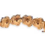 Sapphire diamond gold bracelet - 1950s