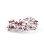 Gold, ruby and diamond garland brooch - 1950s