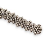 Gold diamond flexible ribbon bracelet -