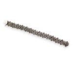 Gold diamond flexible ribbon bracelet -