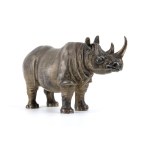 Solid silver rhinoceros - Italy, 20th century