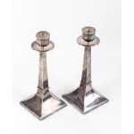 CASSETTI, CASSETTI A pair of sterling silver candlesticks - Italy, 20th century