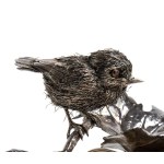 MARIO BUCCELLATI, MARIO BUCCELLATI Solid silver basket with bird - Italy, 20th century