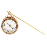 Tie pin in the form of a compass, early 20th century.