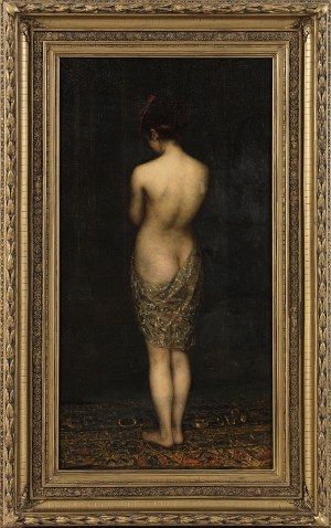Pantaleon Szyndler (1846-1905), Dziewczyna w kąpieli, ok. 1885 (Ewa, Dziewica w kąpieli)