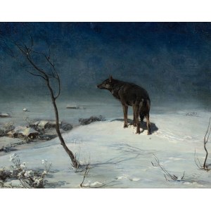 Alfred Wierusz-Kowalski (1849-1915), Lone Wolf, pre-1900