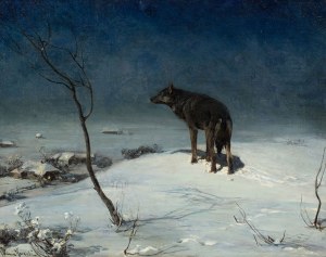 Alfred Wierusz-Kowalski (1849-1915), Samotny wilk, przed 1900