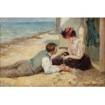 Maurycy Trębacz (1861 - 1941), Na plaży, 1898