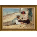 Maurycy Trumpeter (1861 - 1941), On the beach, 1898