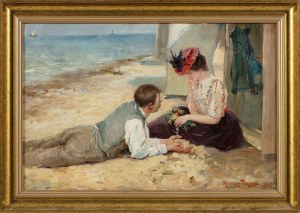Maurycy Trębacz (1861 - 1941), Na plaży, 1898