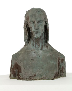 Xawery Dunikowski (1875-1964), Chrystus (studium do grupy Adoracja Chrystusa z portalu głównego Kościoła Serca Jezusowego w Krakowie), 1910-12 (Studium do głowy Chrystusa, Popiersie Chrystusa)