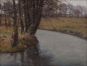 Teodor Ziomek (1874-1937), Pejzaż z zakolem rzeki