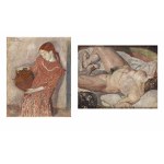 Mela Muter (1876-1967), Girl with a jug, 1913 / Female nude (double-sided painting)