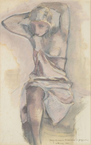 Leopold Gottlieb (1879-1934), Akt w różach, 1930
