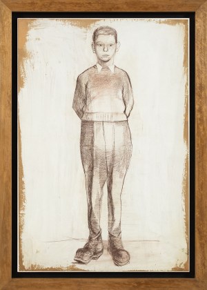 Andrzej Wróblewski (1927-1957), Chłopiec na białym tle, 1955/56