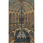 Nikifor Krynicki (1895-1968), Feast of Painters with Nikifor in Episcopal Dignity, 1920s.