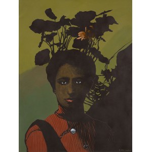 Antoni Fałat (1942-2024), Fille aux capucines, 1993