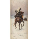 Alfred Wierusz-Kowalski (1849 Suwałki - 1915 Monachium), W drodze na polowanie, wczesne lata 80. XIX w.