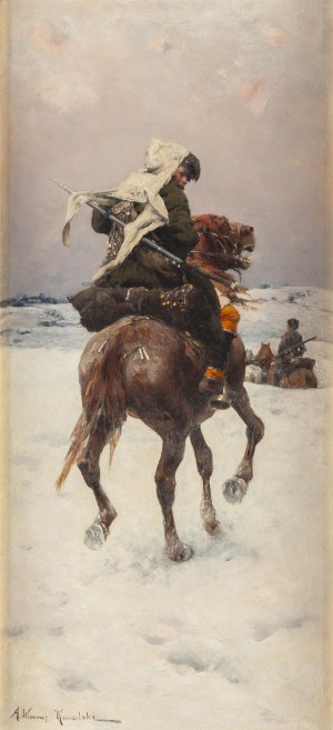 Alfred Wierusz-Kowalski (1849 Suwałki - 1915 Monachium), W drodze na polowanie, wczesne lata 80. XIX w.
